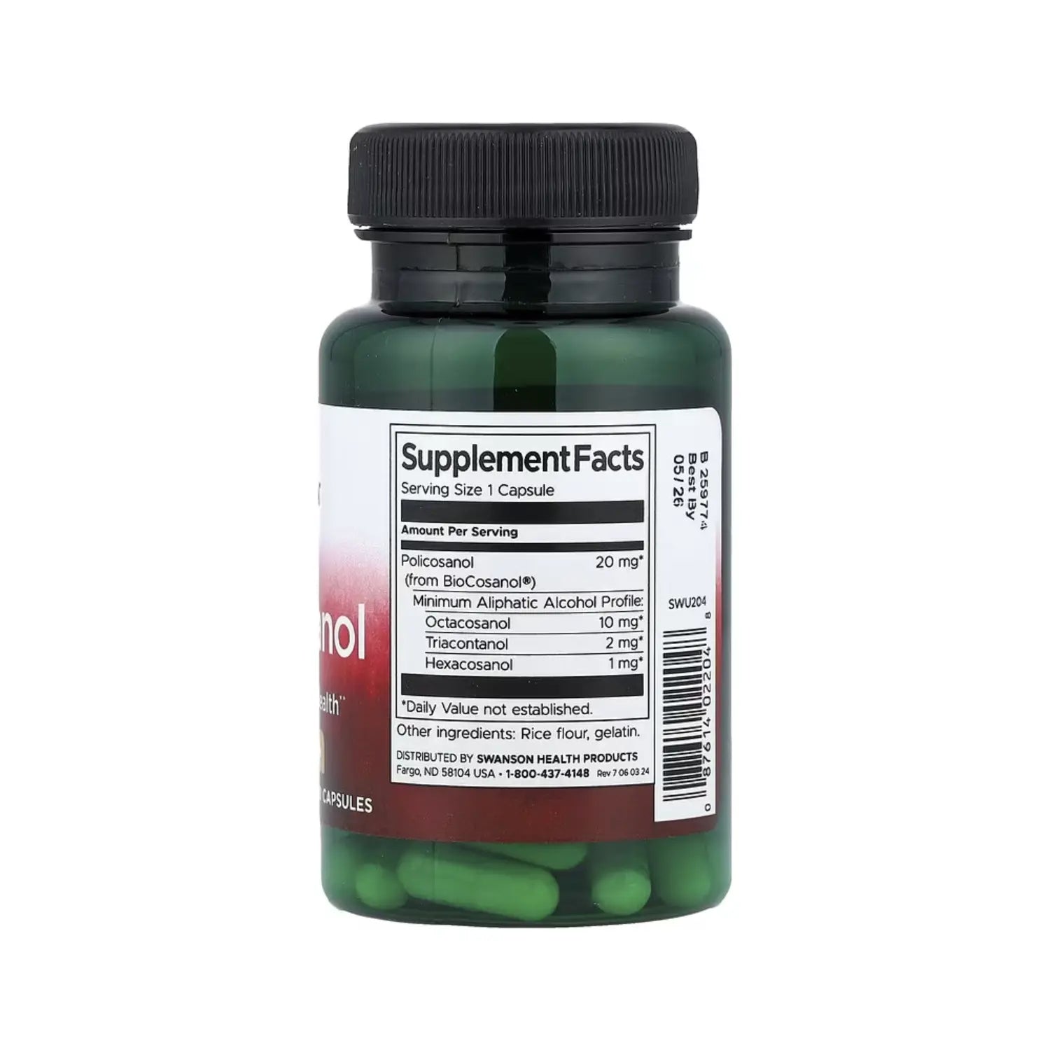 Swanson Policosanol 20mg 60 Caps Sfn
