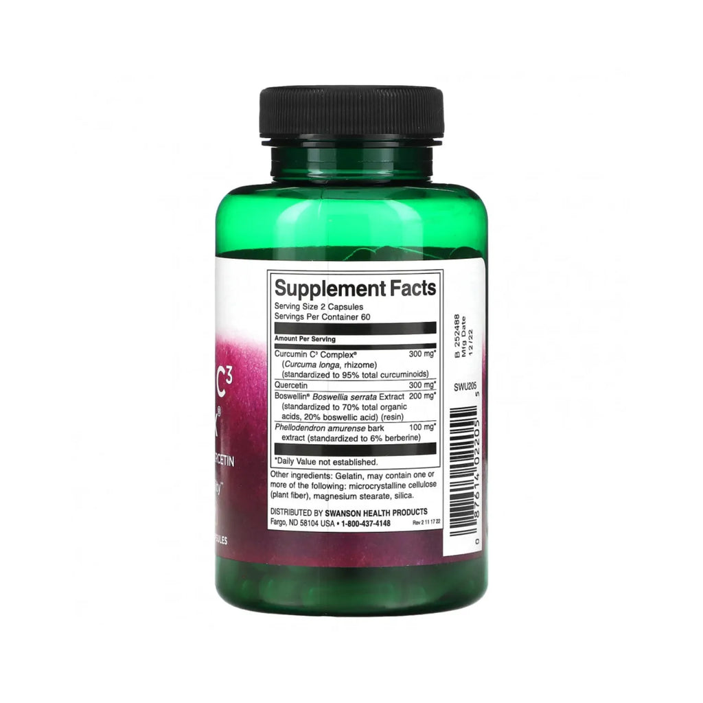 SWANSON CURCUMINA C3/BOSWELLIA Y QUERCETINA 120CAPS SFN