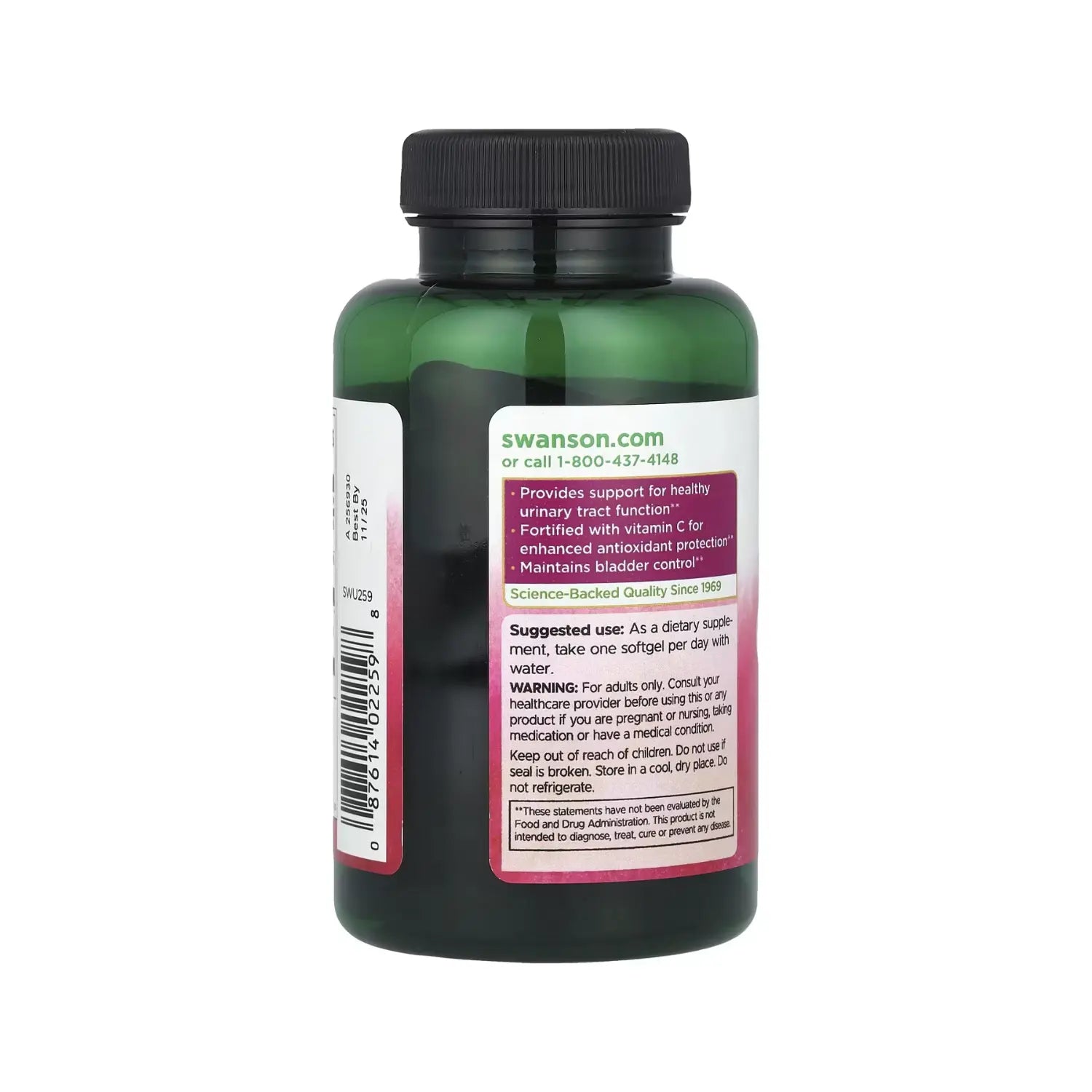 Swanson Cranberry Whole Fruit Concentrate - Super Strength 420 mg 60 Sgels