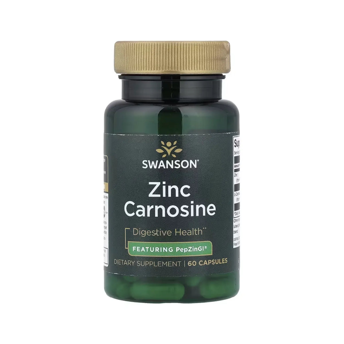 Swanson, Carnosina de Zinc, 60 Cápsulas