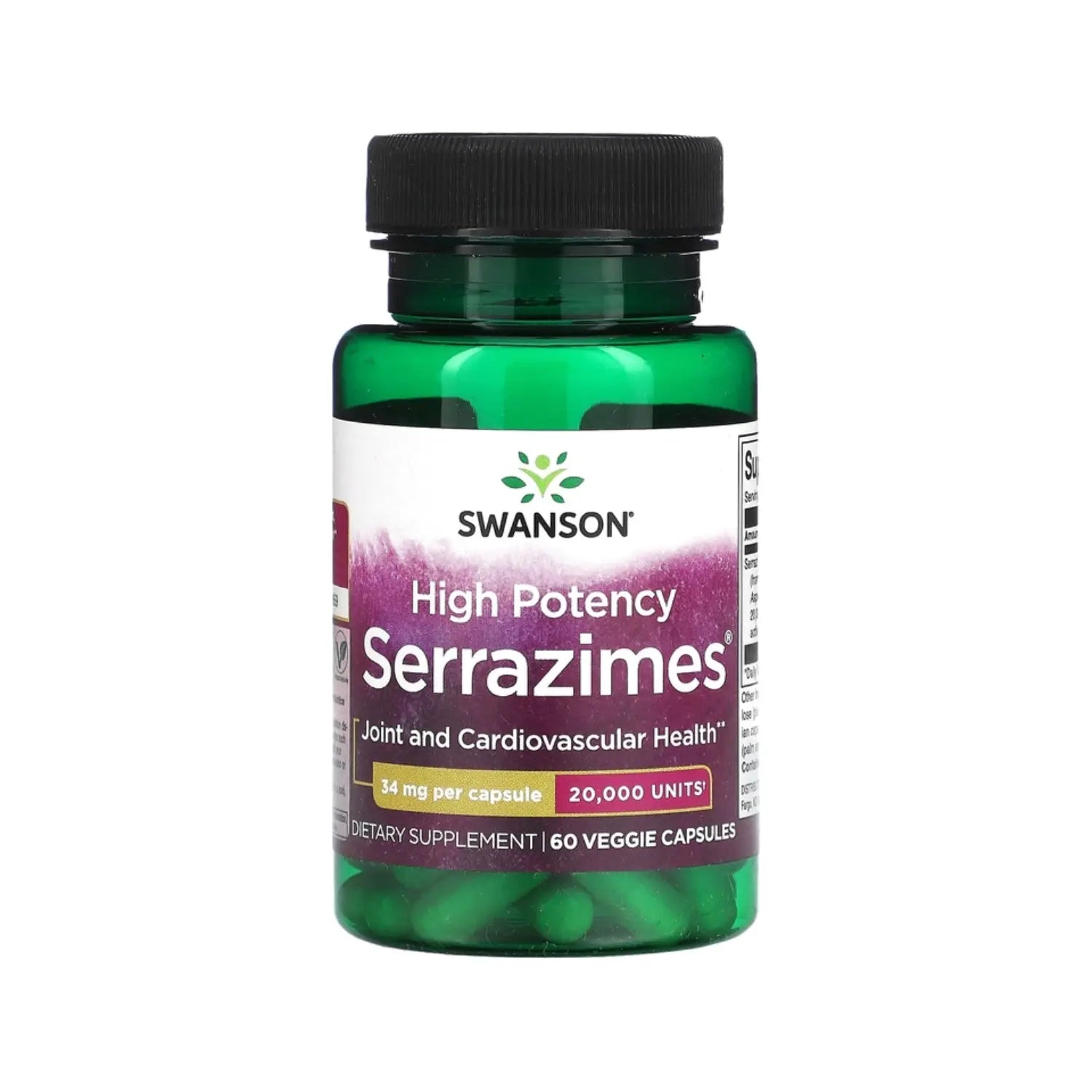 SWANSON SERRAZIMES DE ALTA POTENCIA 34MG 60VEGCAPS SFN