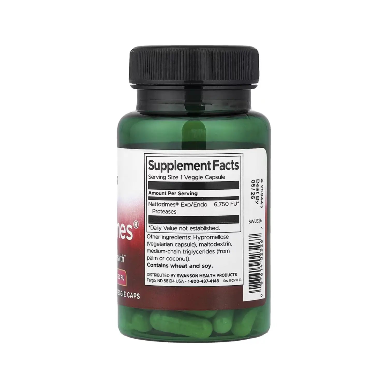 SWANSON NATTOZIMAS 195 MG (6750 UF) 60 CAPSULAS SFN