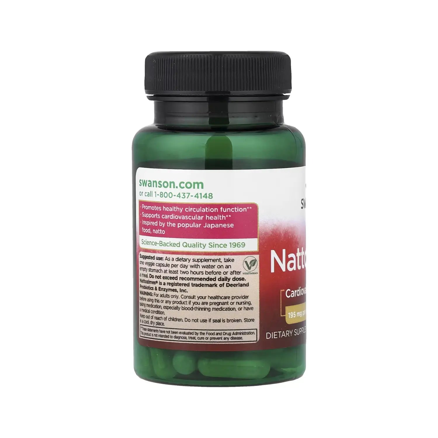 SWANSON NATTOZIMAS 195 MG (6750 UF) 60 CAPSULAS SFN