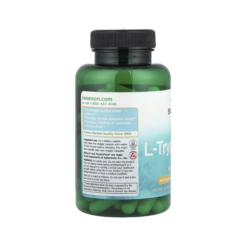SWANSON L-TRIPTÓFANO TRYPTOPURE 500 MG 90 VEGCAP SFN
