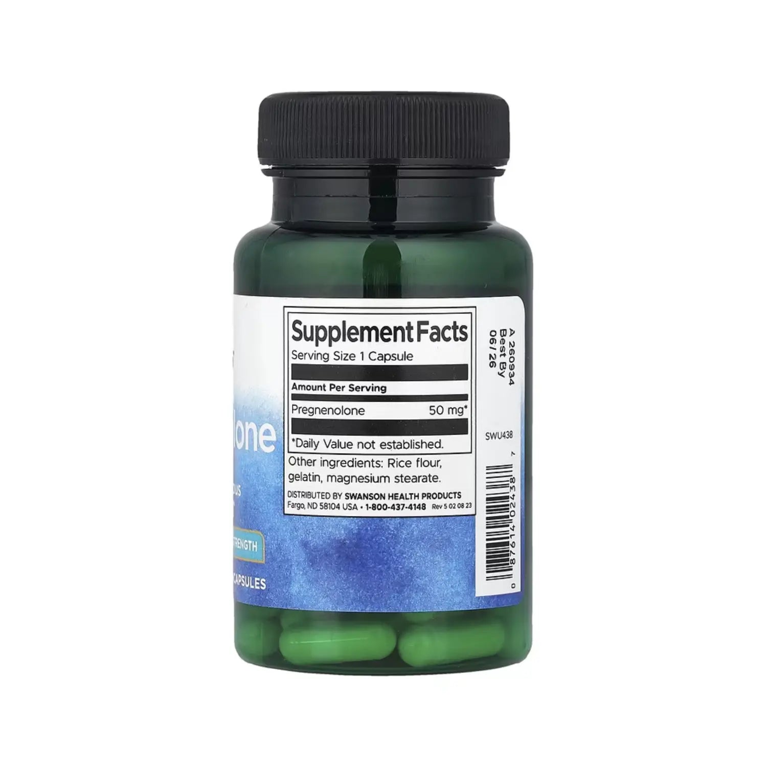SWANSON PREGNENOLONA 50MG 60 CÁPSULAS sfn