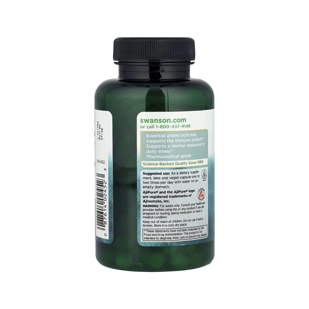SWANSON L-LISINA DE CALIDAD FARM. 500 MG 90 VEGE CAPS SFN