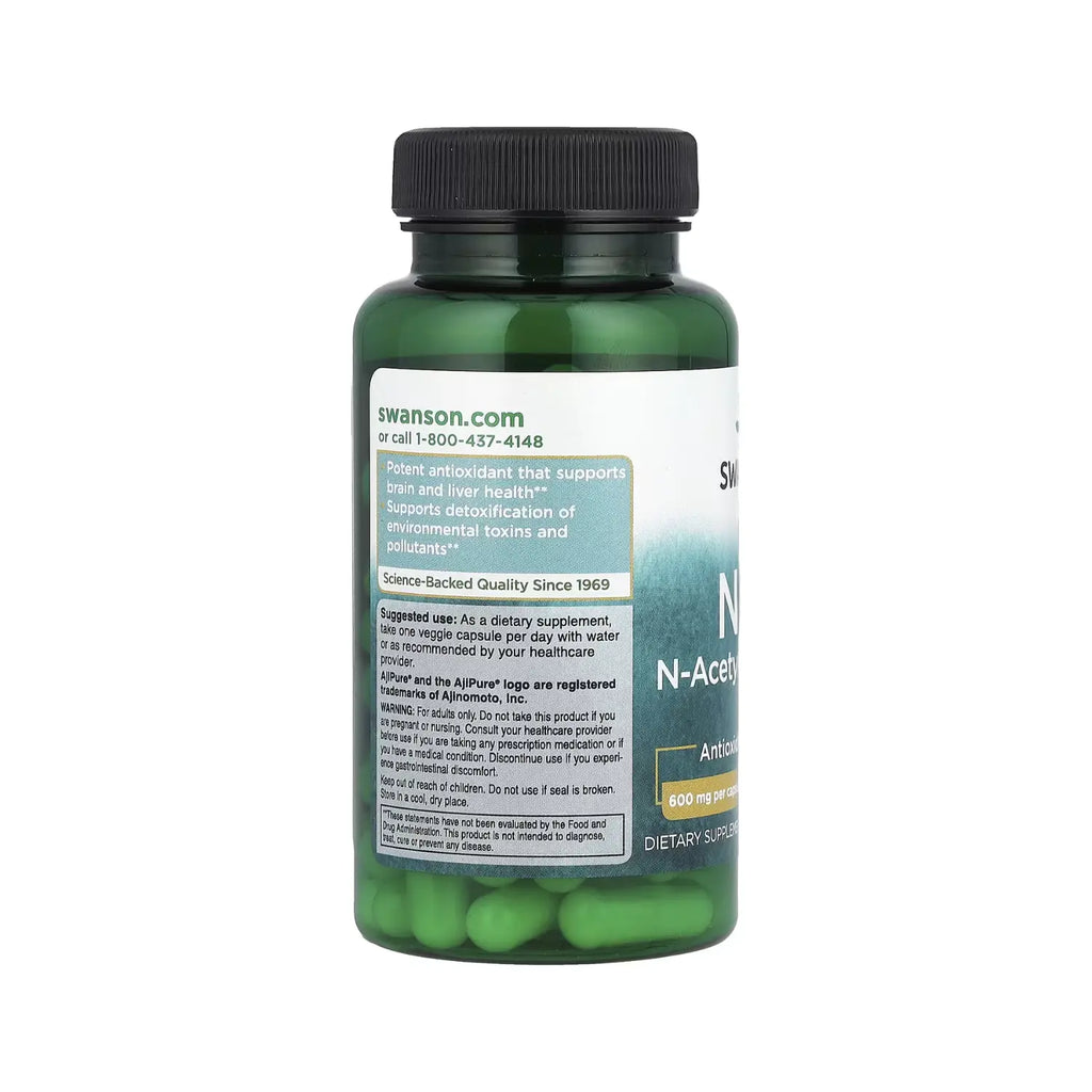 SWANSON NAC N-ACETIL L-CISTEÍNA 600 MG 60 CAPSULAS SFN