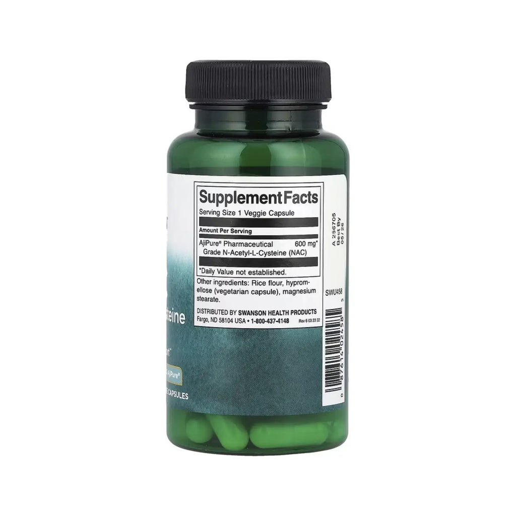 SWANSON NAC N-ACETIL L-CISTEÍNA 600 MG 60 CAPSULAS SFN