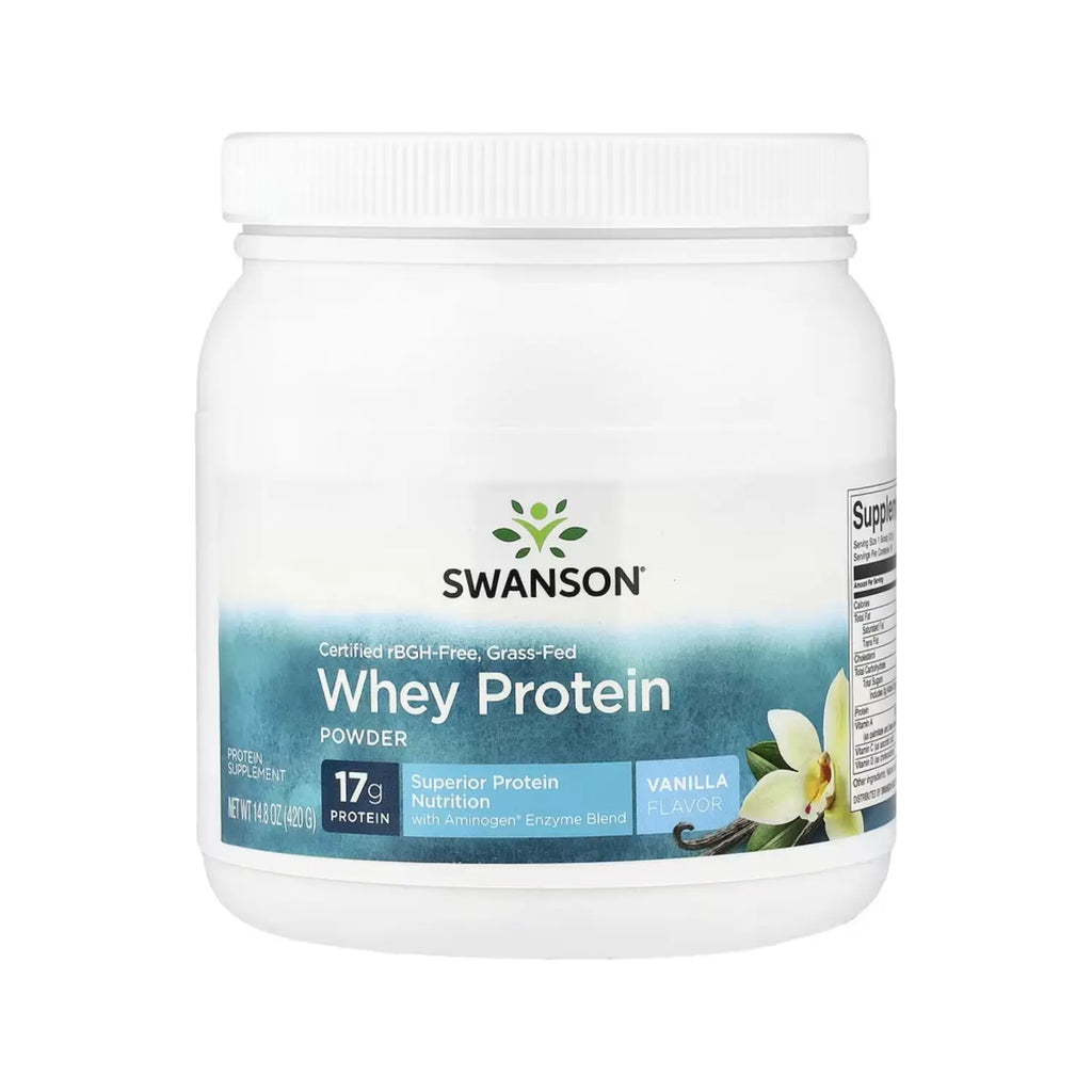 SWANSON PROTEÍNA DE SUERO DE LECHE EN POLVO VAINILLA 420G