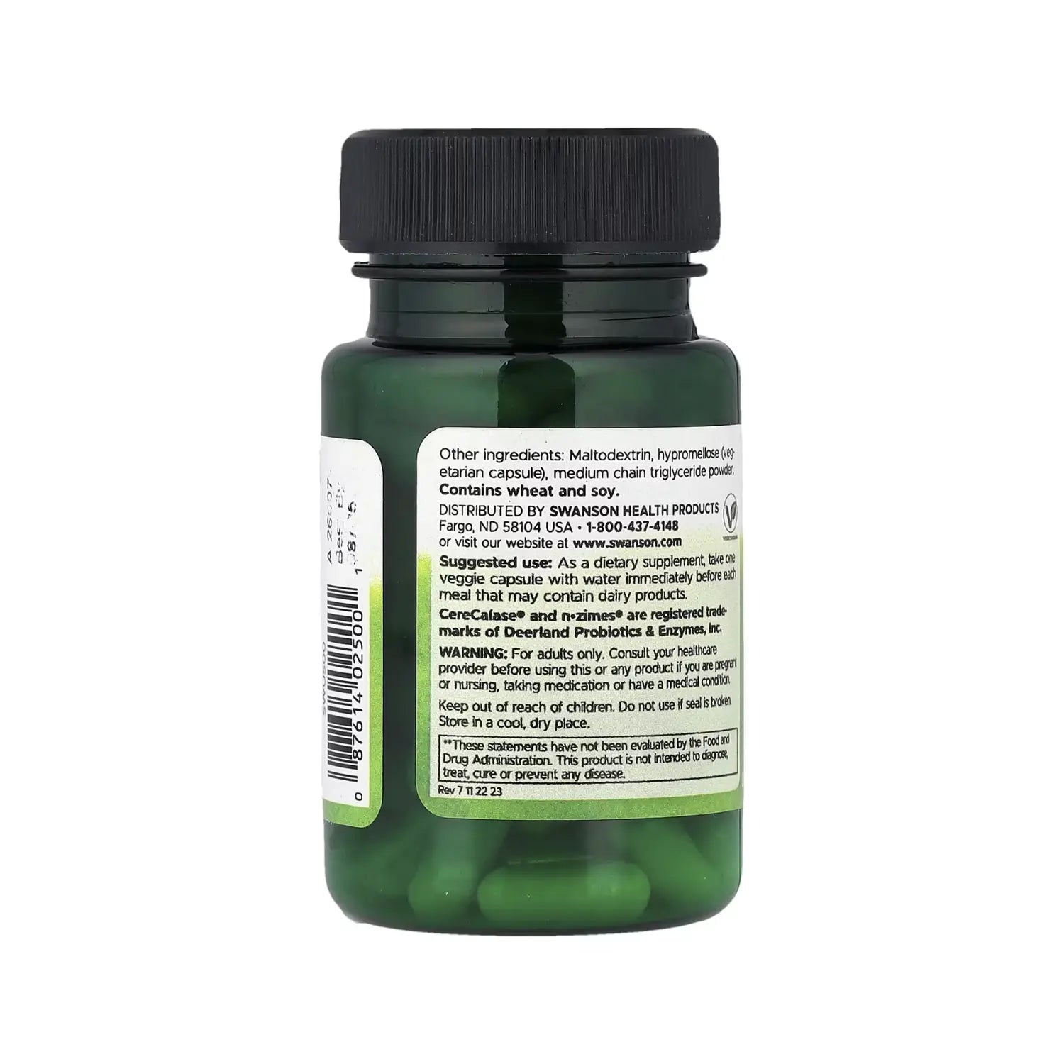 SWANSON N-ZIMES DAIRY 90 VEG CAPS SFN