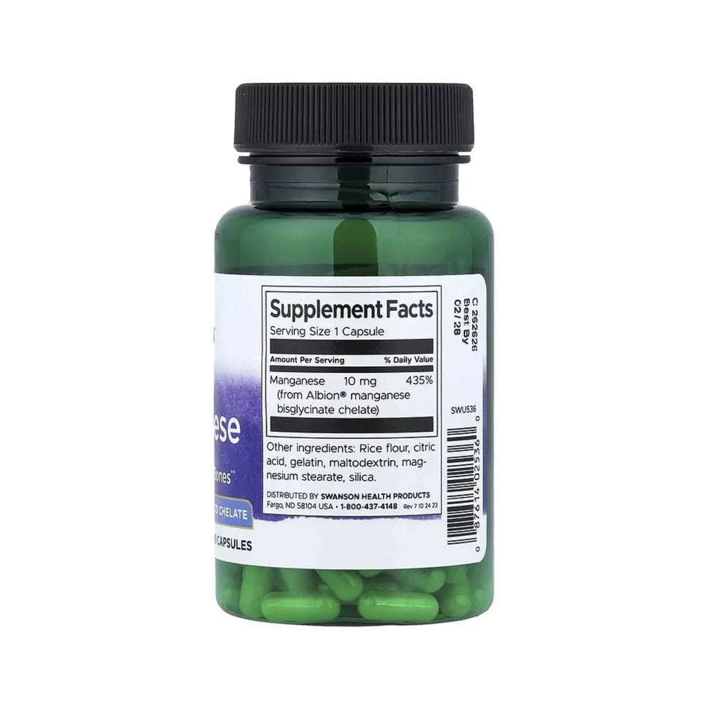 Swanson Albion Manganese 10 mg 180 Caps SFN
