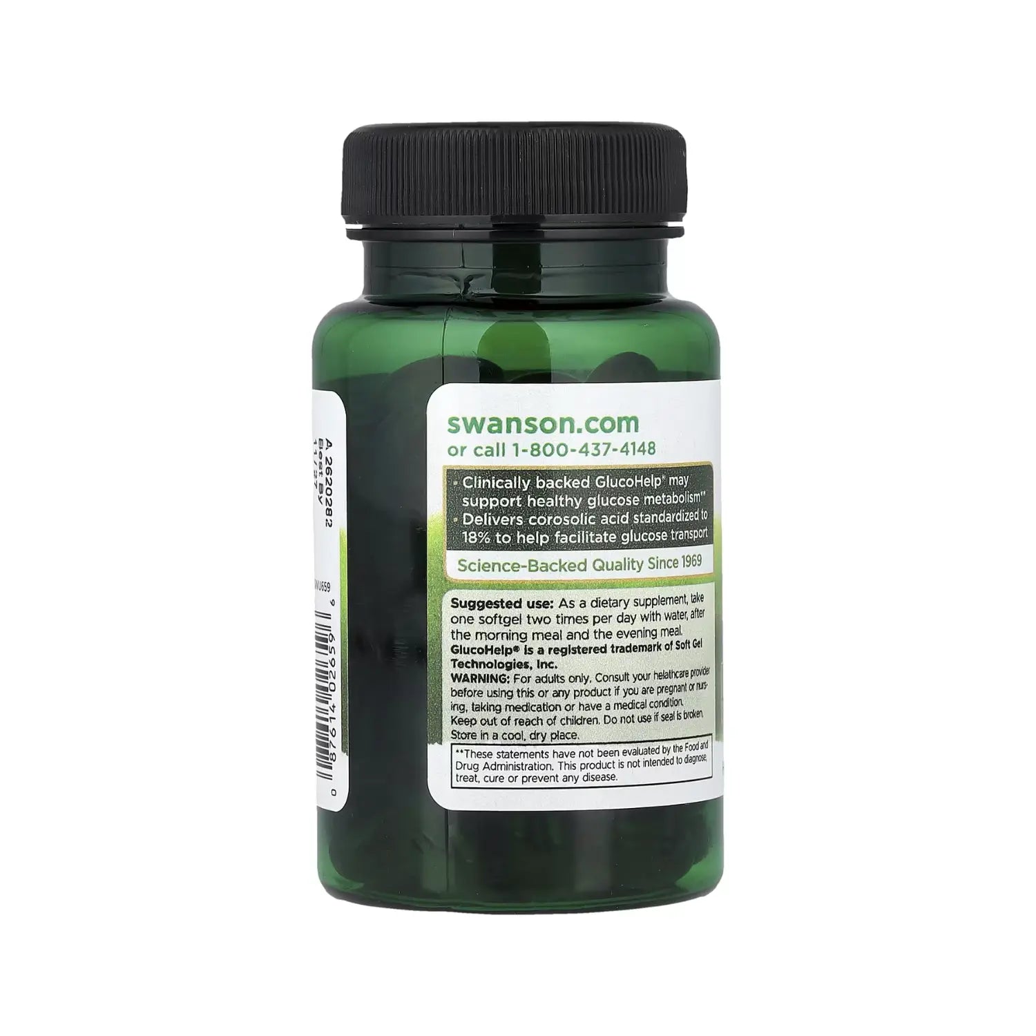SWANSON GLUCOHELP EXTRACTO DE BANABA 1.33 MG 60 CAPS SFN