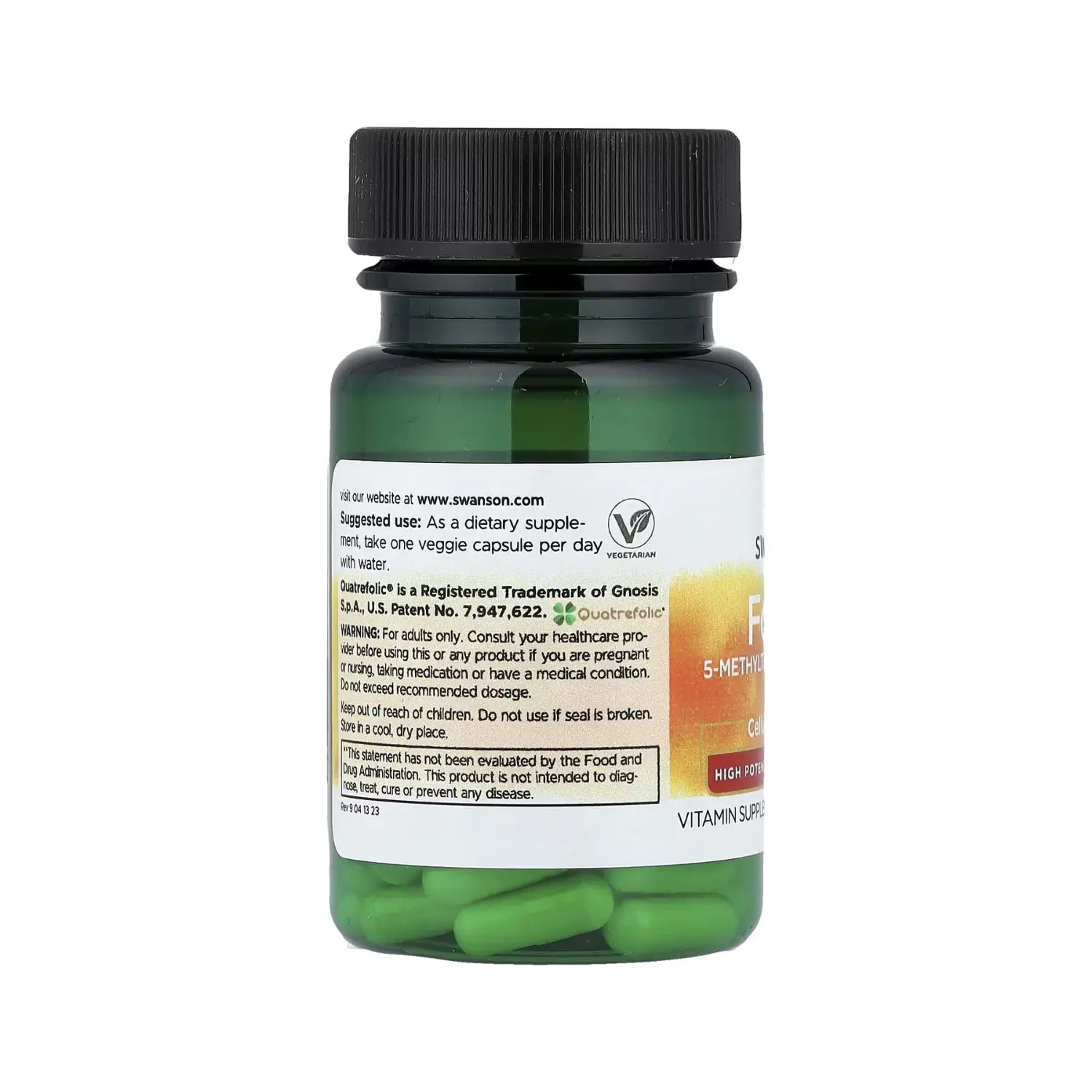 SWANSON FOLATO ÁCIDO 5-METILTETRAHIDROFÓLICO 800MCG SFN
