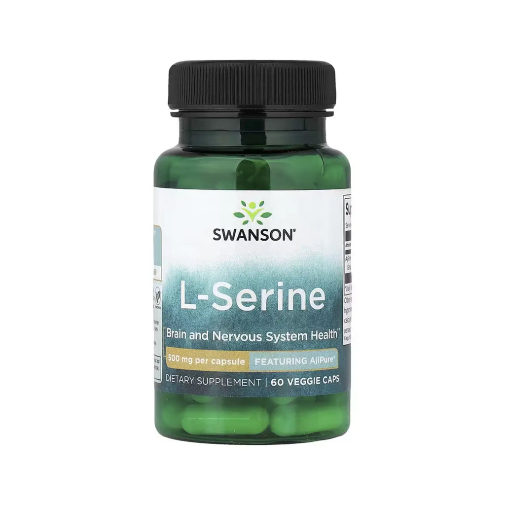 Swanson L-Serine - Featuring Ajipure 500 mg 60 Veg Caps sfn