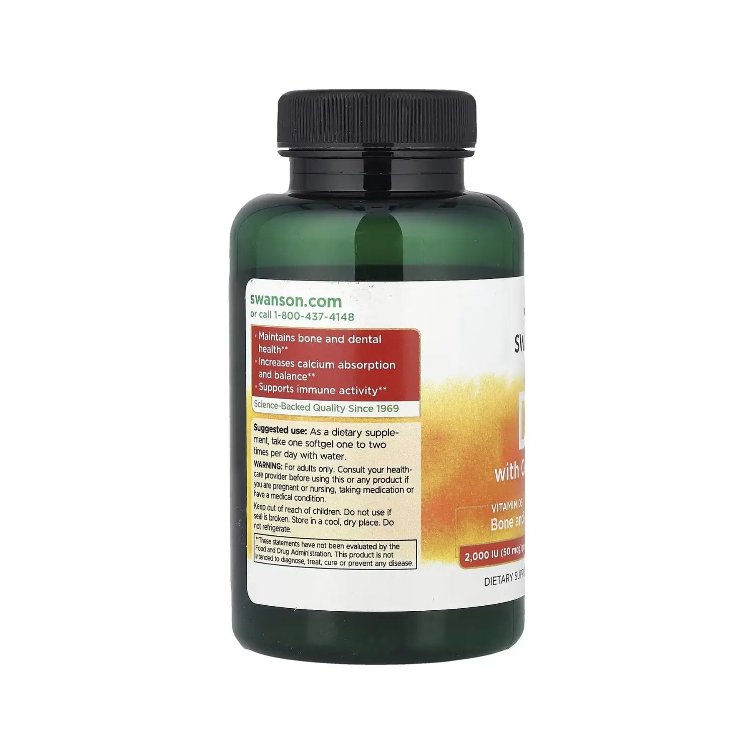 SWANSON D3 CON ACEITE DE COCO 2000 UI HP 60 CAPSULAS