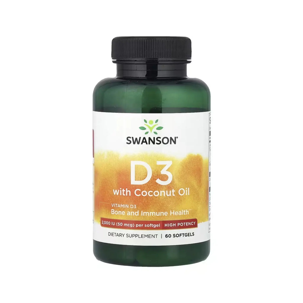 SWANSON D3 CON ACEITE DE COCO 2000 UI HP 60 CAPSULAS