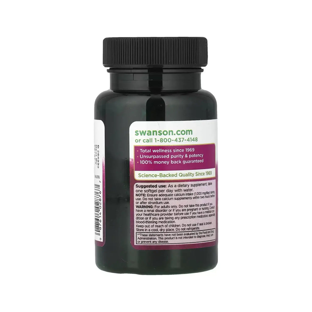 SWANSON VITAMINAS D3 Y K2 CON ESTRONCIO 25MCG 60SOFTGELS SFN