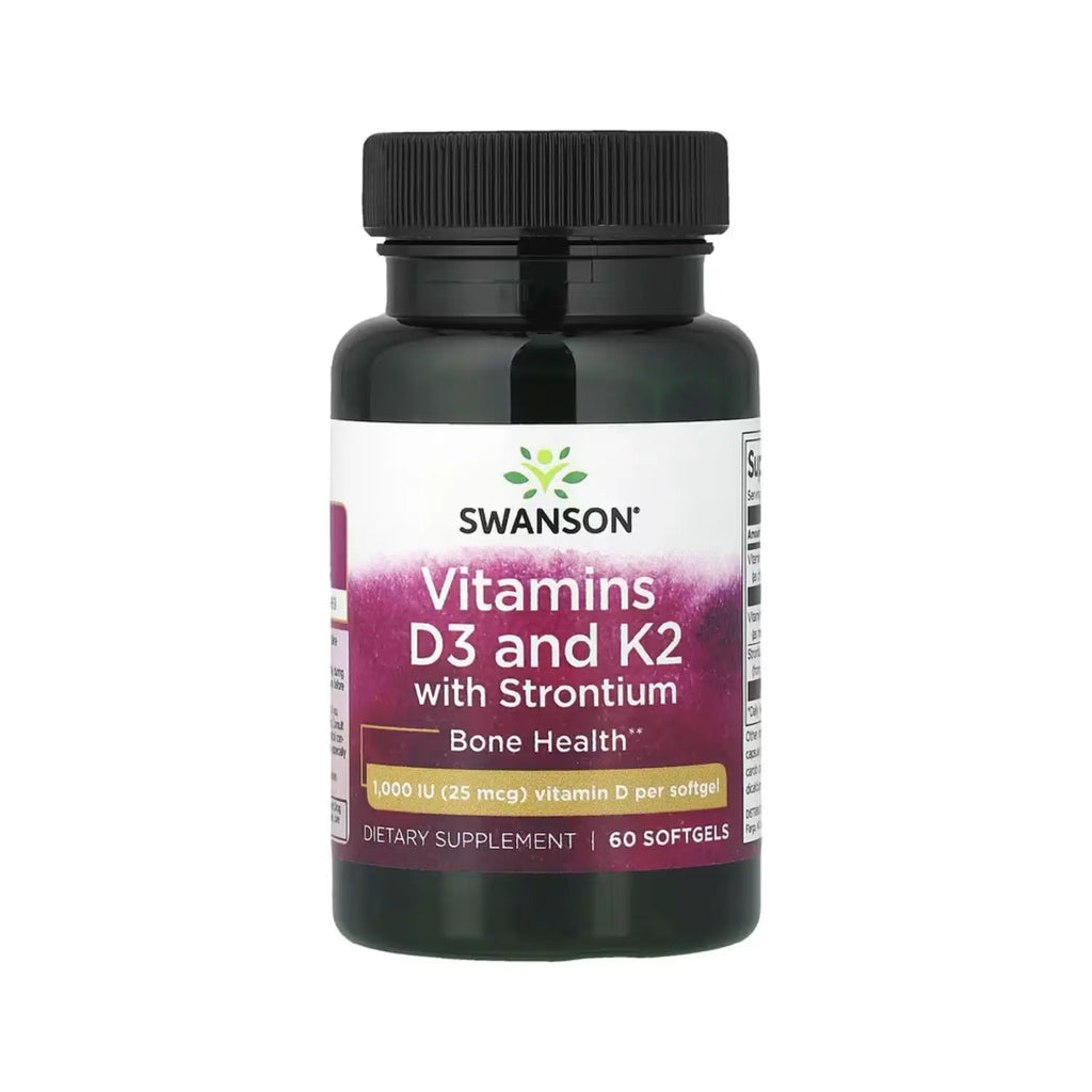 SWANSON VITAMINAS D3 Y K2 CON ESTRONCIO 25MCG 60SOFTGELS SFN