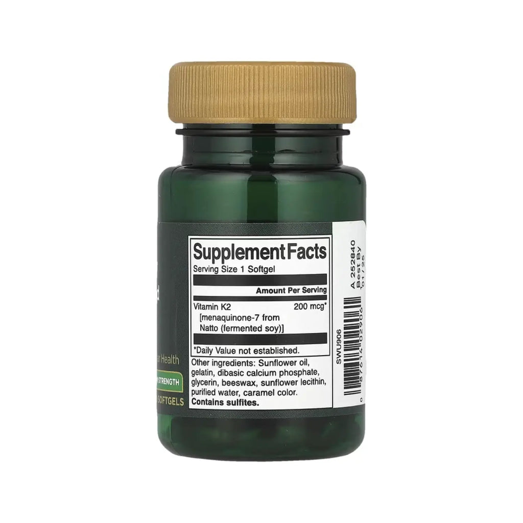 SWANSON REAL FOOD K2 200 MCG 30 CAPSULAS BLANDAS SFN