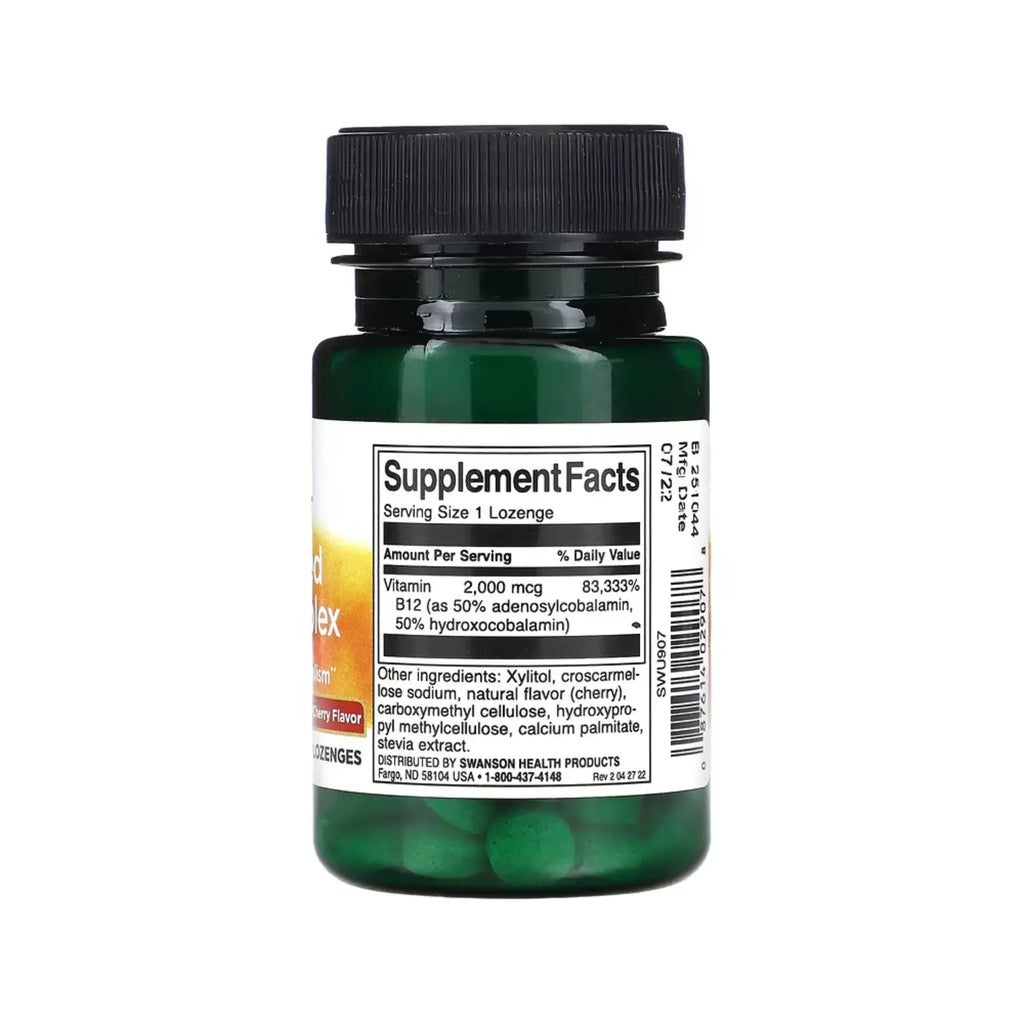 SWANSON COMPLEJO B12 ACTIVADO 2000 MCG 60 PASTILLAS SFN