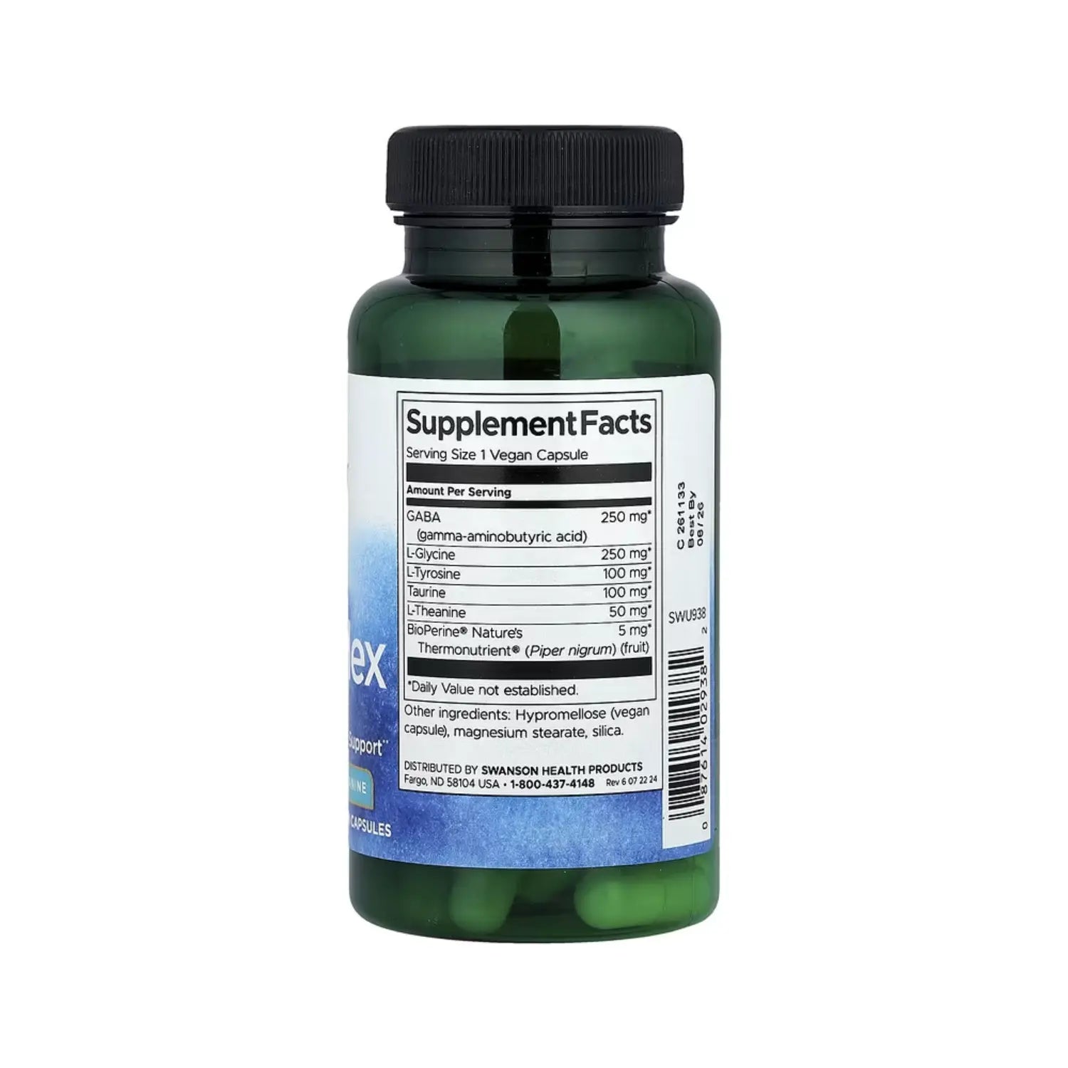 SWANSON GABAPLEX CON L-TIROSINA Y L-TEANINA 60 VEGCAPS SFN