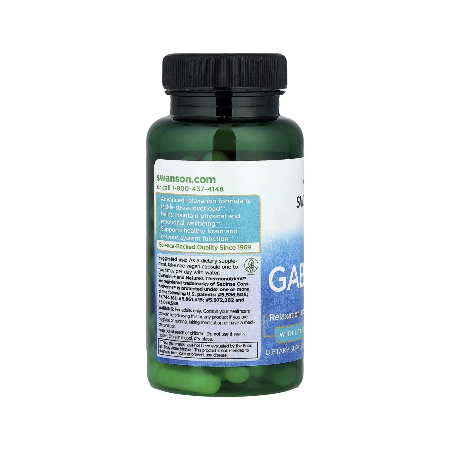 SWANSON GABAPLEX CON L-TIROSINA Y L-TEANINA 60 VEGCAPS SFN