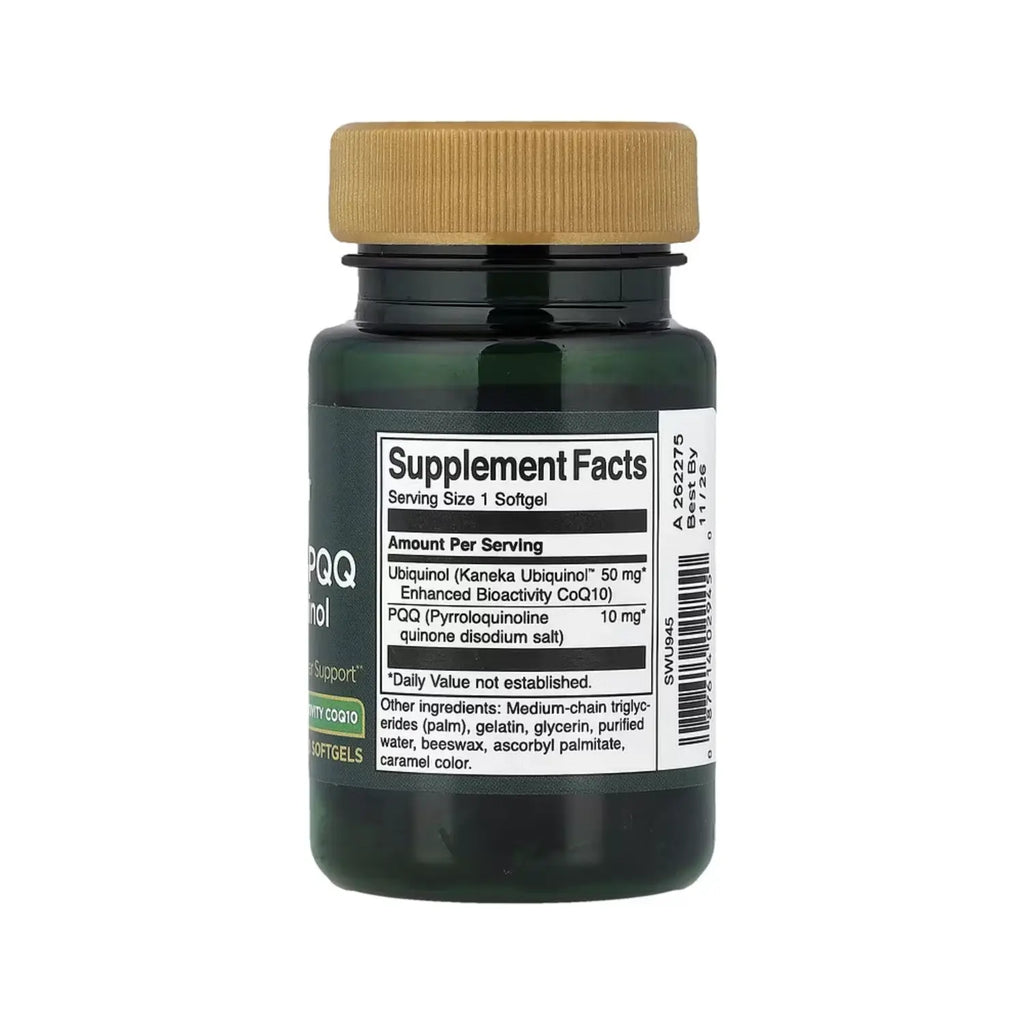 Swanson PQQ mejorado con Ubiquinol Mas Energia 30cap Sfn