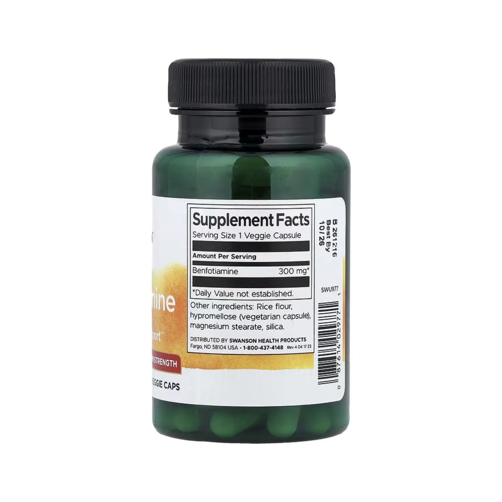 SWANSON BENFOTIAMINA - FUERZA MÁXIMA 300MG 60 VEGCAPS SFN