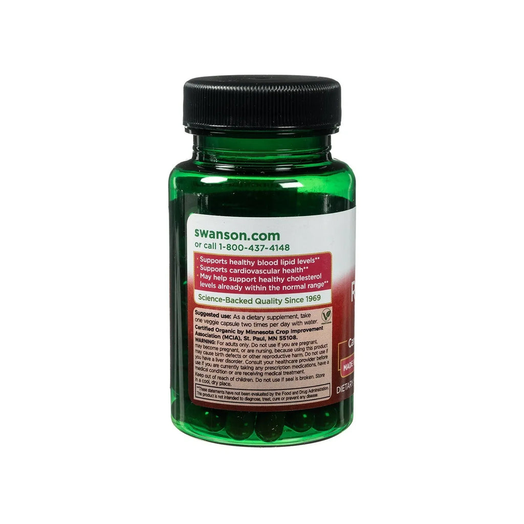 Swanson Red Yeast Rice 60 Capsulas Vegetarianas Sfn
