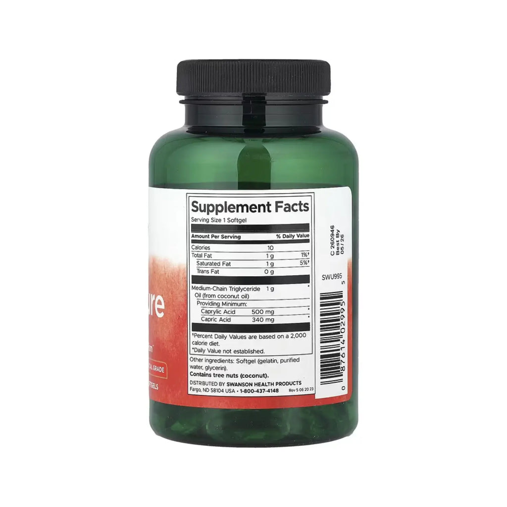 SWANSON MCT PURO 1000MG 90SOFTCAPS SFN