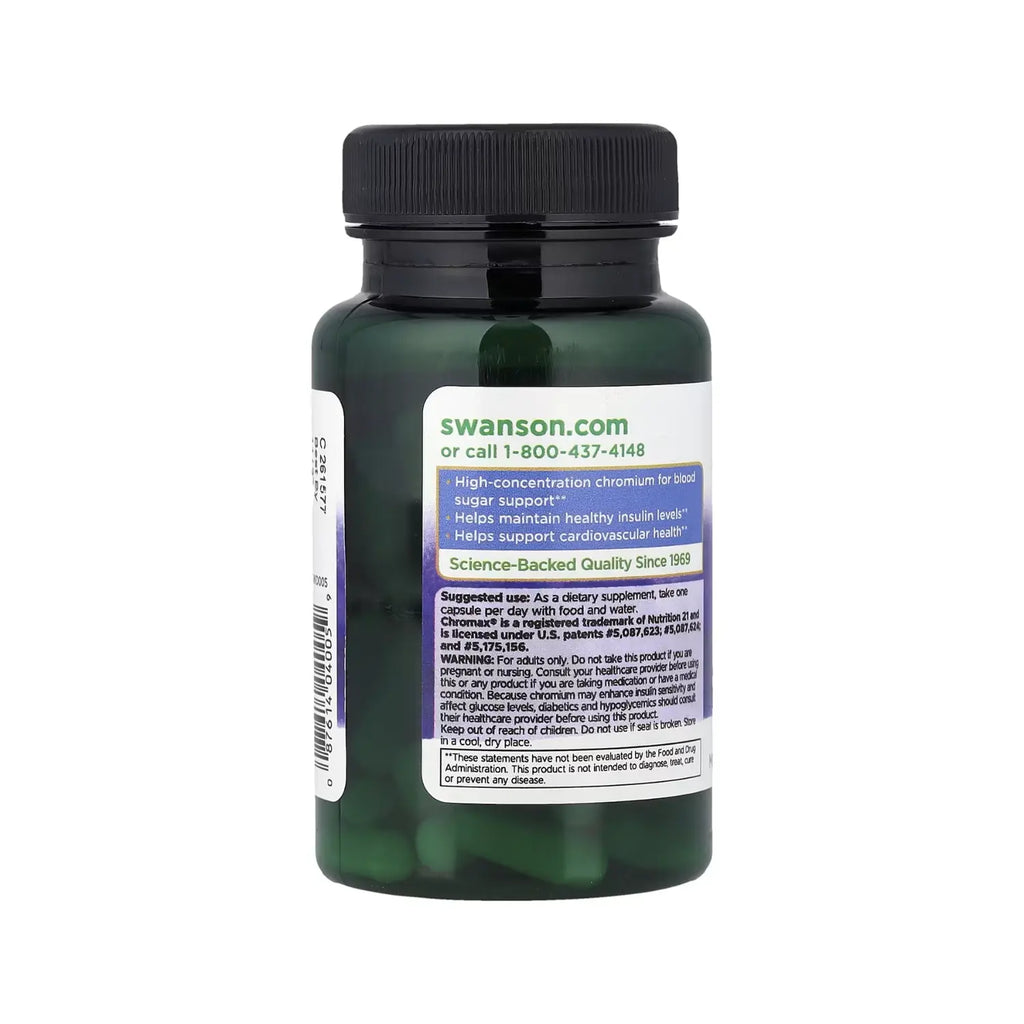 SWANSON PICOLINATO DE CROMO CON CHROMAX 200MCG 60 CAPS SFN