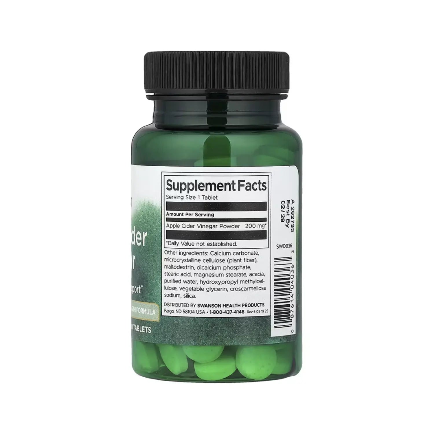Swanson VINAGRE DE SIDRA DE MANZANA 200mg 120 tabletas Sfn