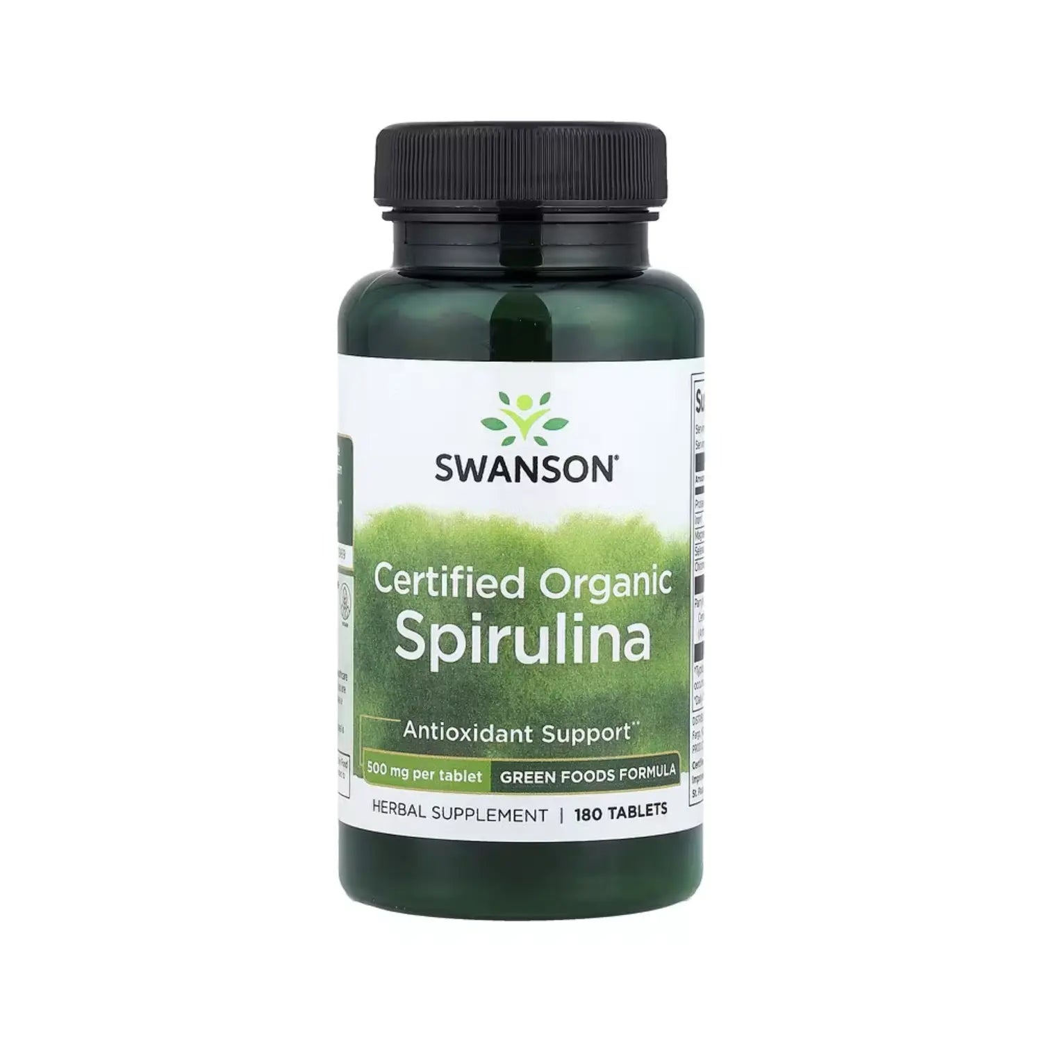 SWANSON ESPIRULINA ORGANICA 500 MG 180 TABS SFN