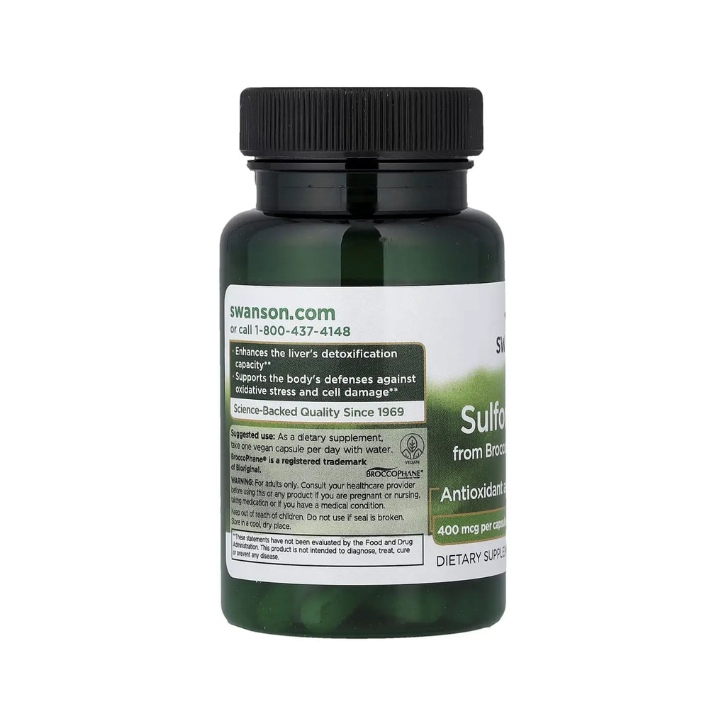 SWANSON SULFORAFANO DE BRÓCOLI 400 MCG 60 CAPSULAS SFN