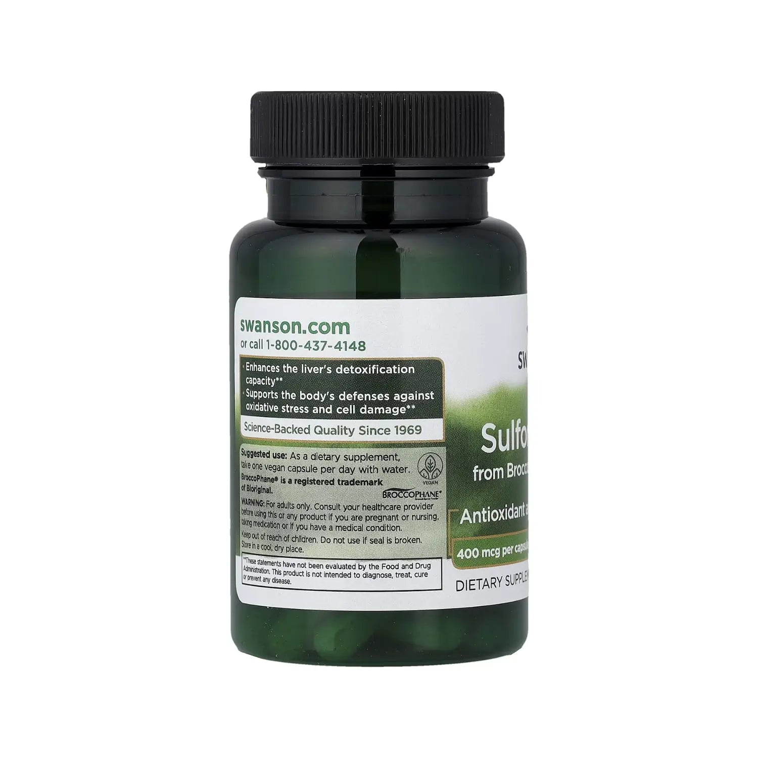 SWANSON SULFORAFANO DE BRÓCOLI 400 MCG 60 CAPSULAS SFN