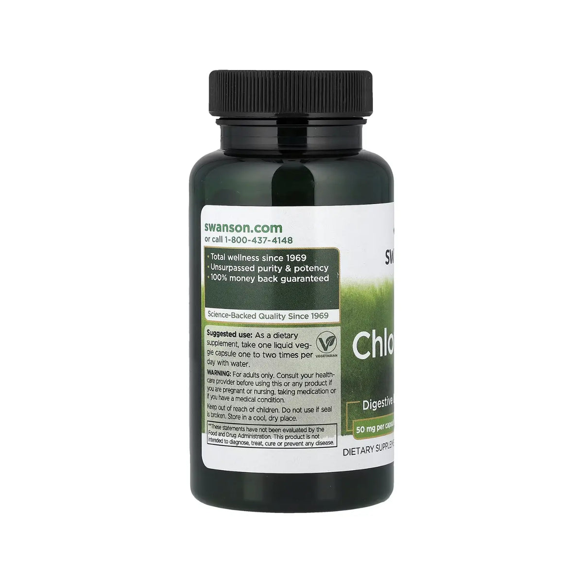 Swanson Clorofila, Refuerzo Para La Digestión Y La Desintoxicación, 90 Cápsulas Vegetales Con Contenido Líquido