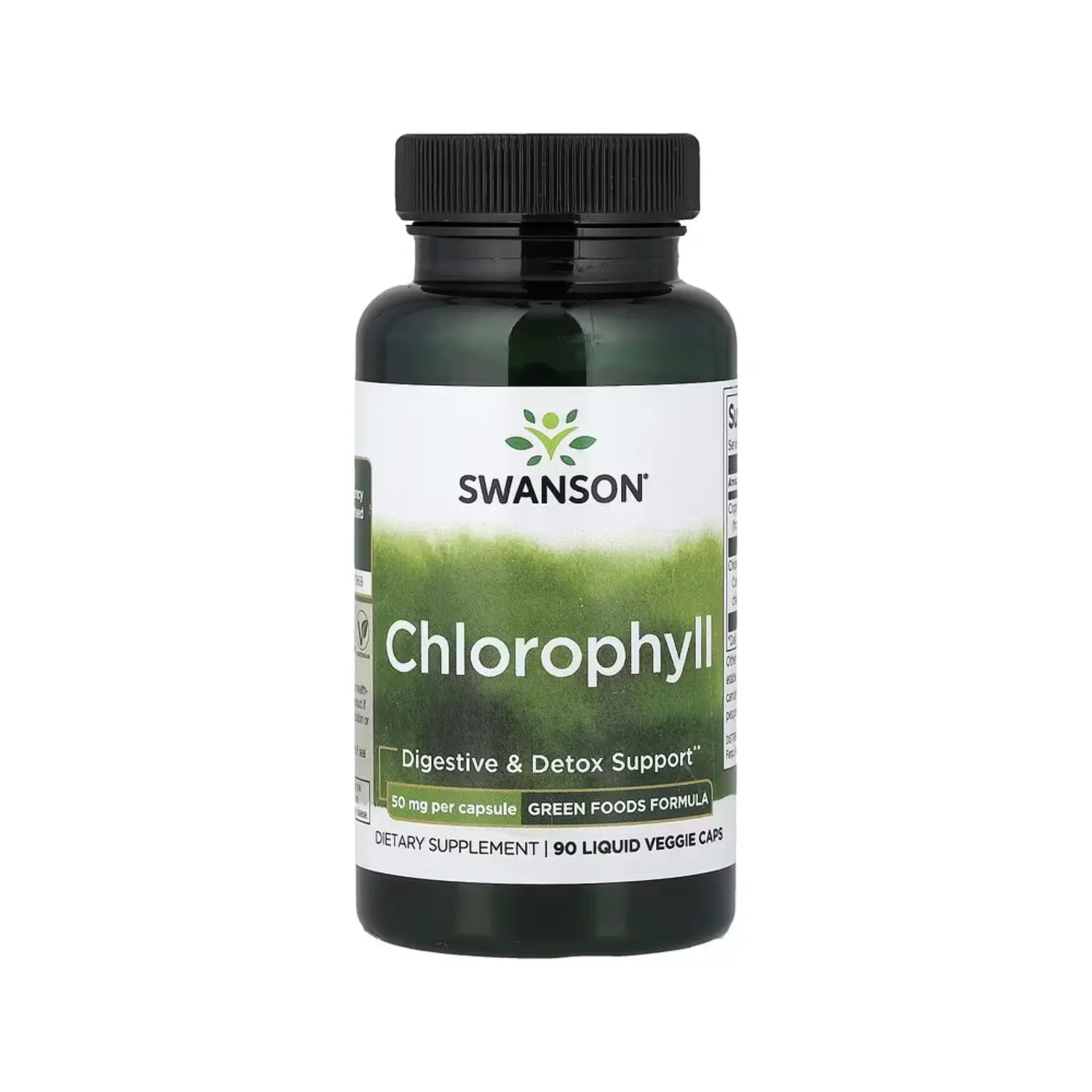Swanson Clorofila, Refuerzo Para La Digestión Y La Desintoxicación, 90 Cápsulas Vegetales Con Contenido Líquido
