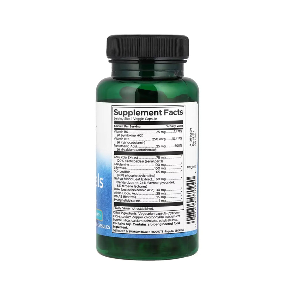 Swanson Brain Essentials 60 Veg Caps SFN