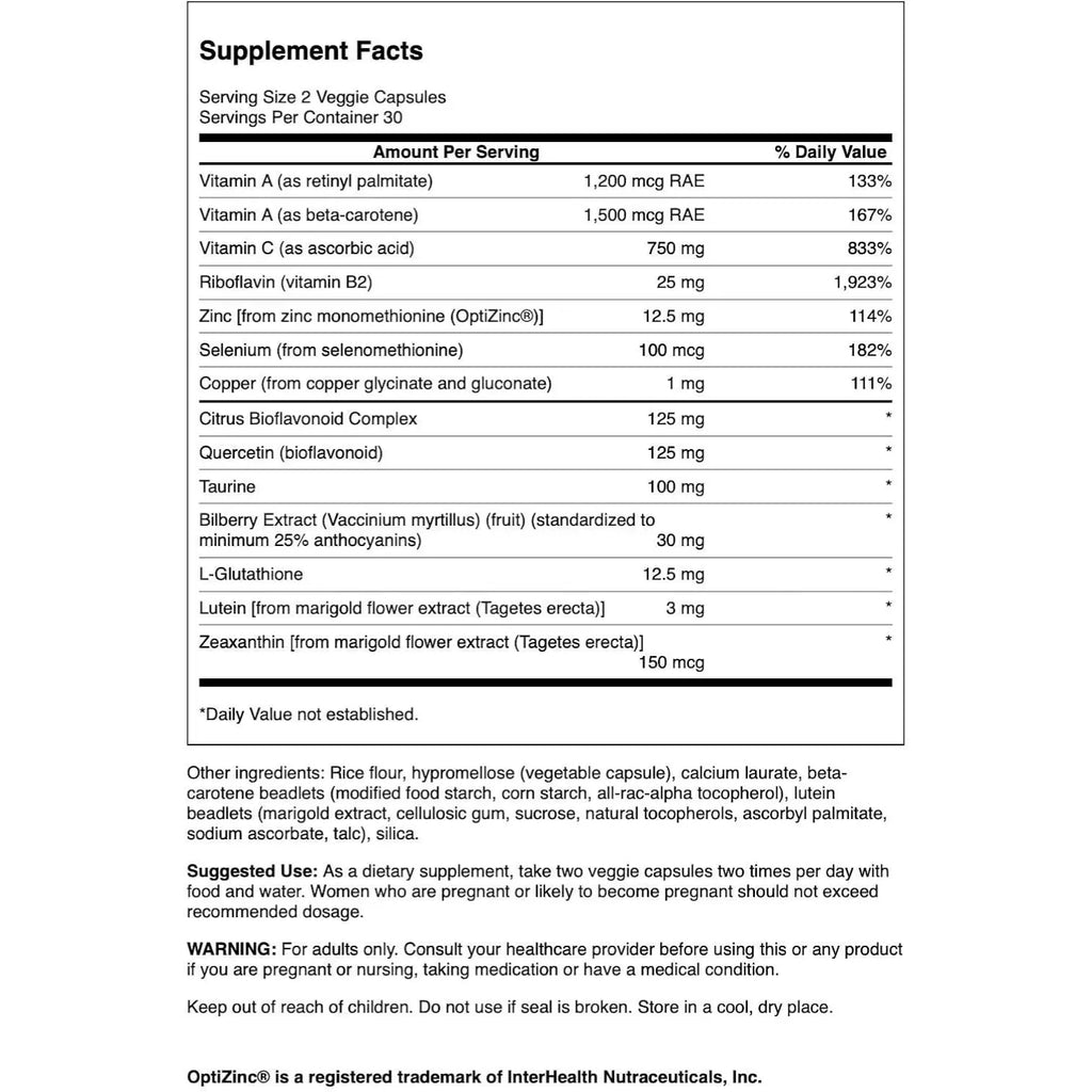 Swanson Vision Essentials 60 Veg Caps SFN