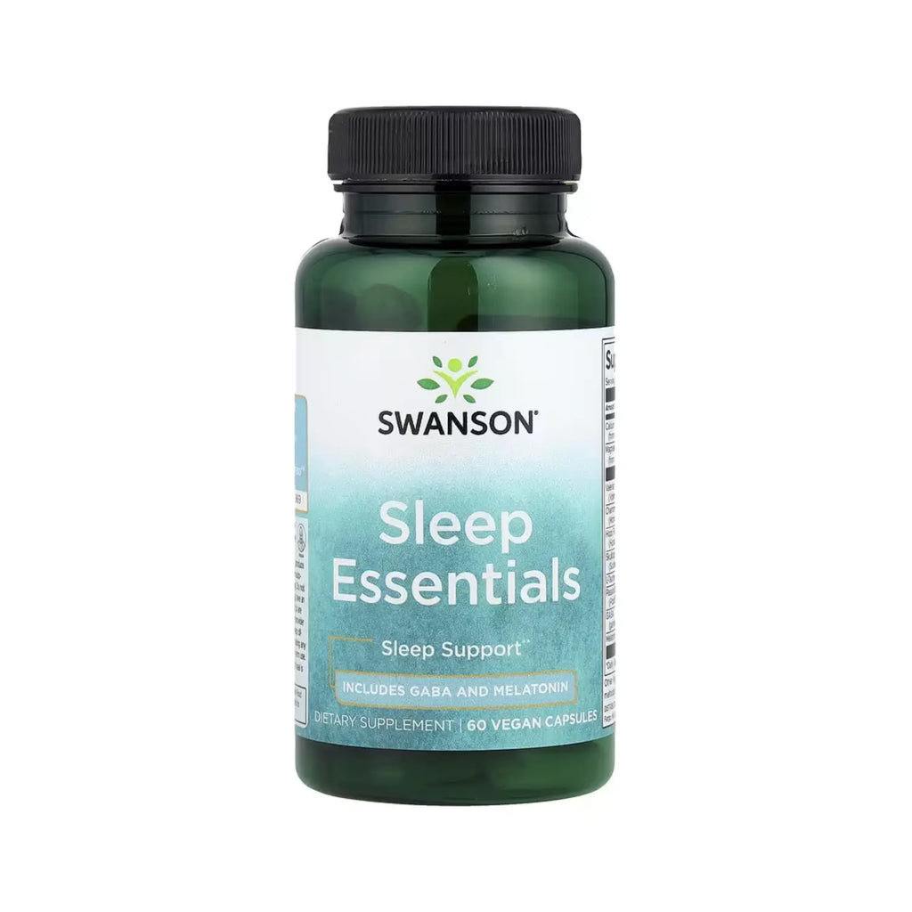 Swanson Sleep Essentials Gaba Y Melatonina 60 Capsulas Sfn