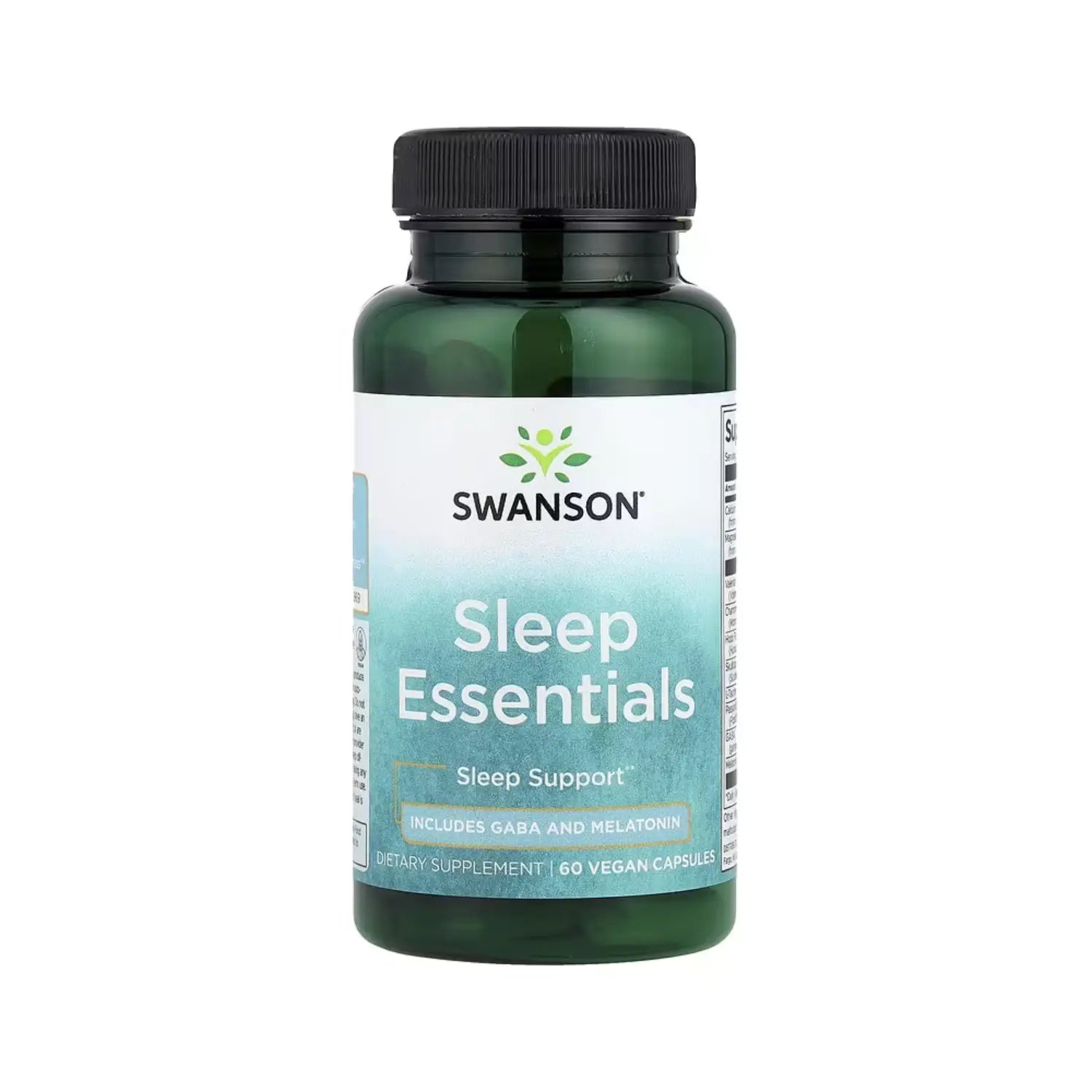 Swanson Sleep Essentials Gaba Y Melatonina 60 Capsulas Sfn