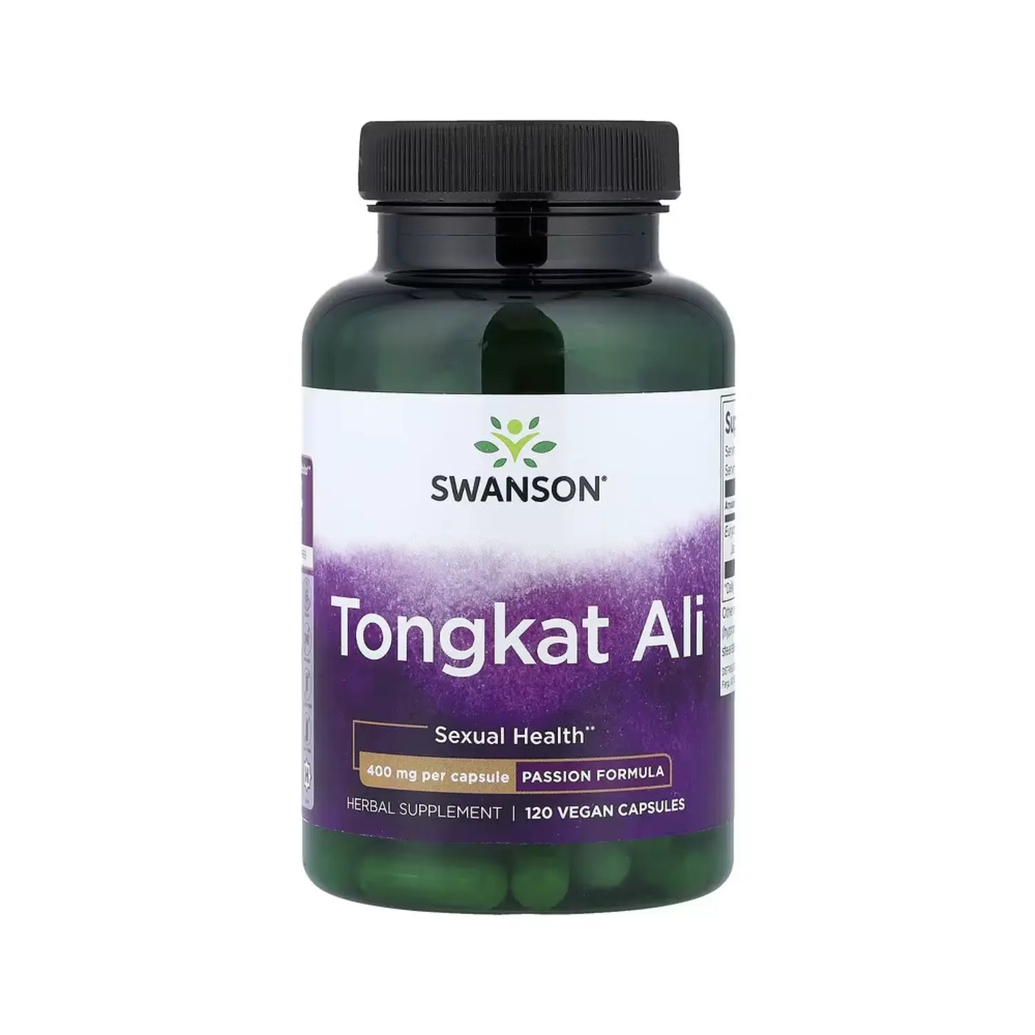 Tongkat Ali, 400 mg, 120 cápsulas Swanson, sabor Imp Eua, sin sabor
