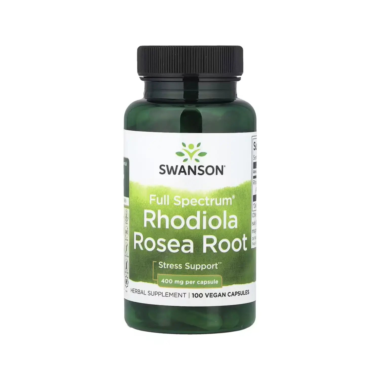 Swanson Rhodiola Rosea Raíz 400mg Soporte Estrés 100caps Sfn