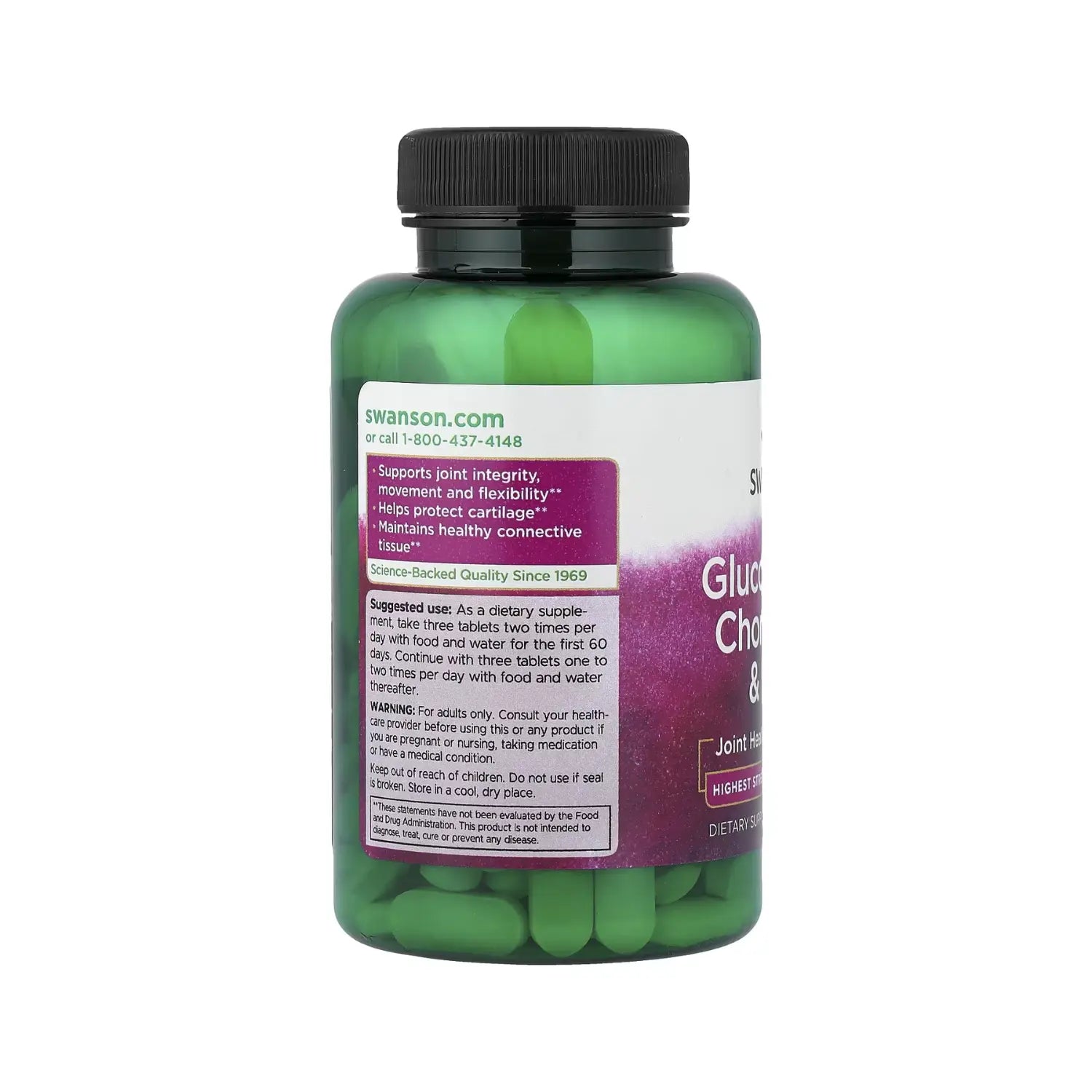 SWANSON GLUCOSAMINA, CONDROITINA Y MSM 120 TABS SFN