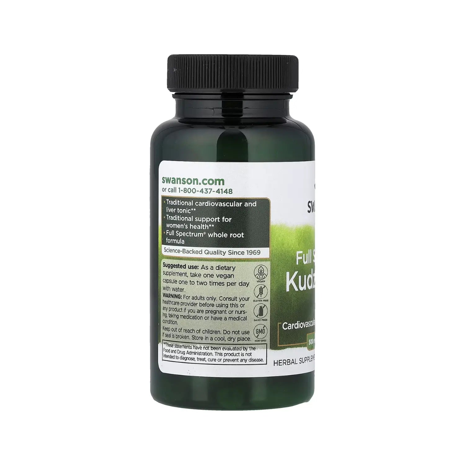 Swanson, Raíz de kudzu de espectro completo, 500 mg, 60 cápsulas sfn