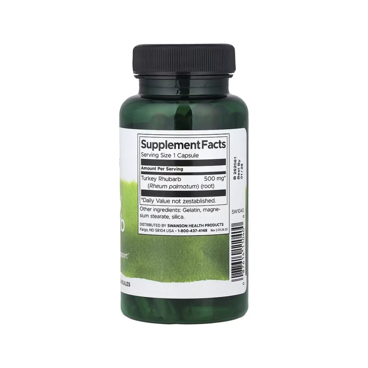 SWANSON TURKEY RHUBARB 500 MG 100 CAPS SFN