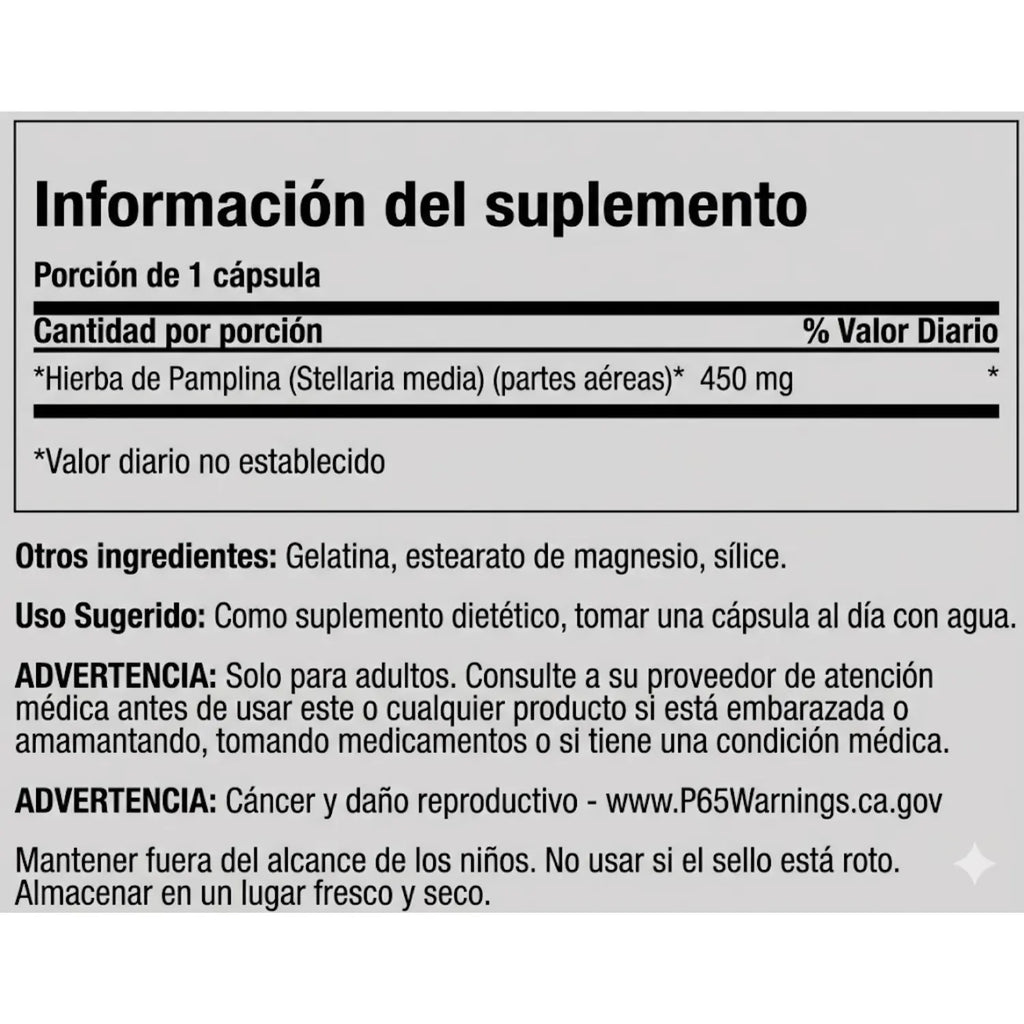 SWANSON PAMPLINA 450MG APOYO RESPIRATORIO 180CAPS SFN