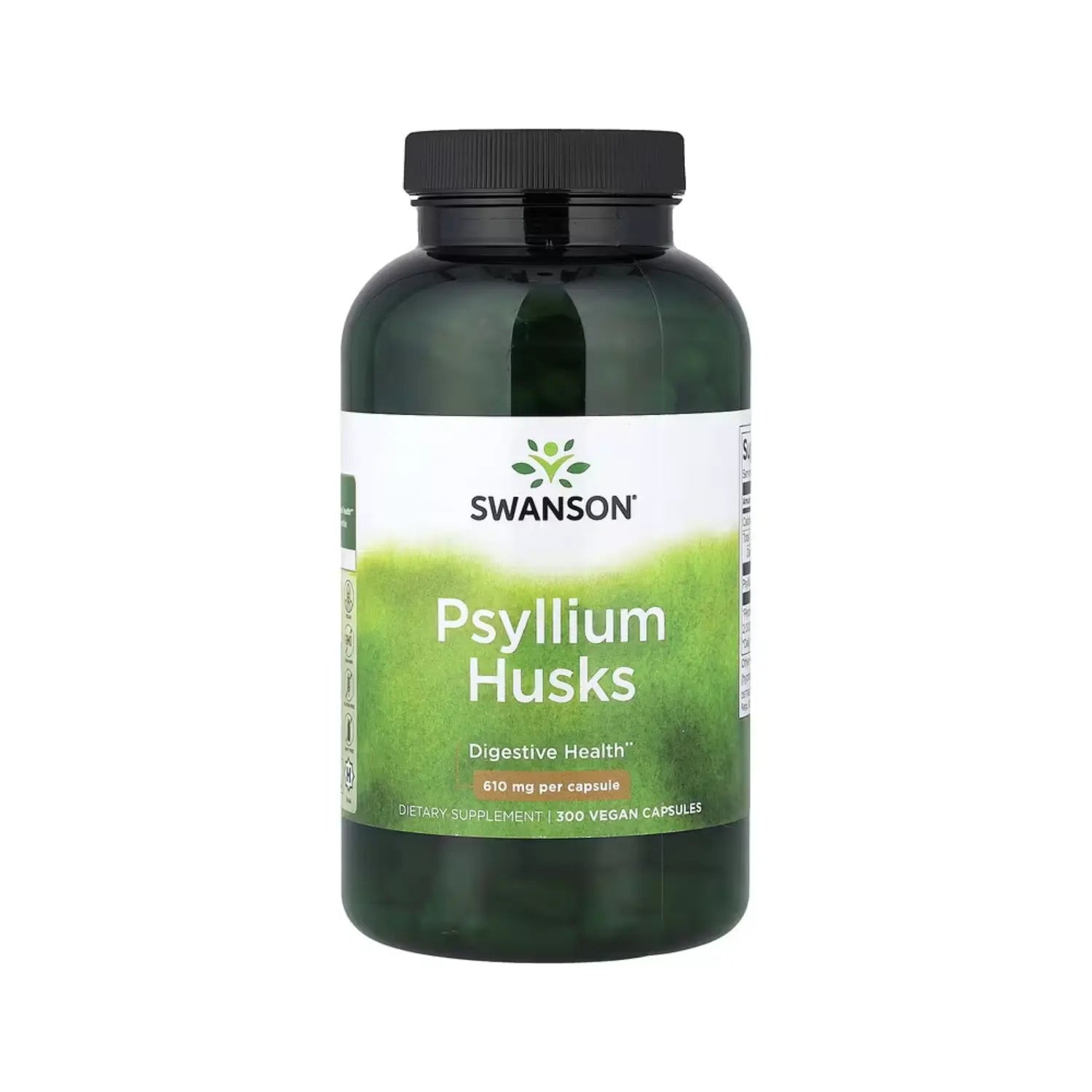 Swanson Cascaras Psyllium 610mg Salud Digestiva 300caps Sfn