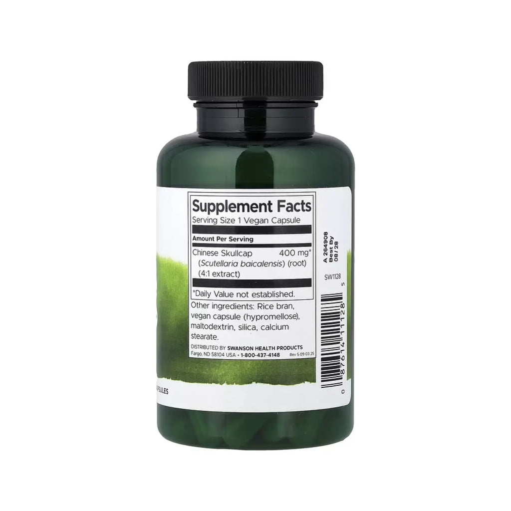 SWANSON ESCUTELARIA CHINA 400MG APOYO AL SUEÑO 90CAPS SFN