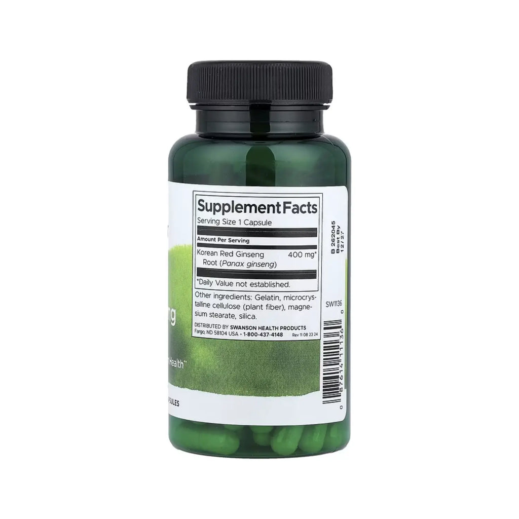 SWANSON RAÍZ DE GINSENG ROJO COREANO 400 MG 90 CAPS SFN